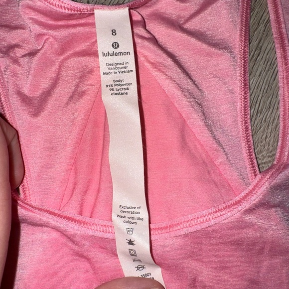 Lululemon Athletica Pink Tank Top sleeveless shirt - Picture 3 of 3